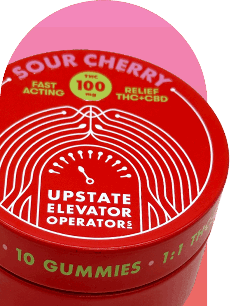 Sour Cherry 100mg THC Gummies